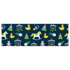 Cute Babies Toys Seamless Pattern Banner And Sign 12  X 4  by Vaneshart