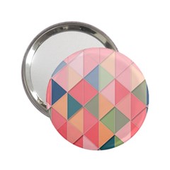 Illustration Pink Background Geometric Triangle 2 25  Handbag Mirrors by Wegoenart