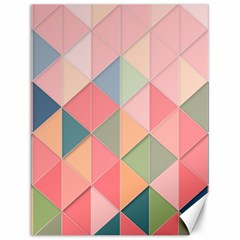 Illustration Pink Background Geometric Triangle Canvas 12  X 16  by Wegoenart