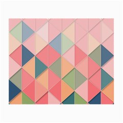 Illustration Pink Background Geometric Triangle Small Glasses Cloth (2 Sides) by Wegoenart