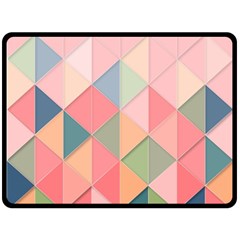 Illustration Pink Background Geometric Triangle Fleece Blanket (large)  by Wegoenart