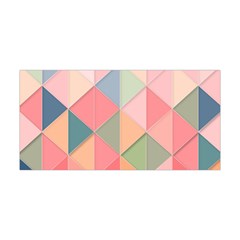 Illustration Pink Background Geometric Triangle Yoga Headband by Wegoenart