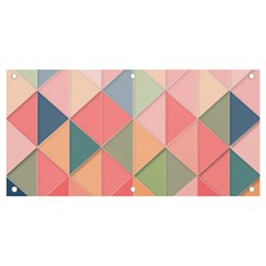 Illustration Pink Background Geometric Triangle Banner And Sign 4  X 2  by Wegoenart