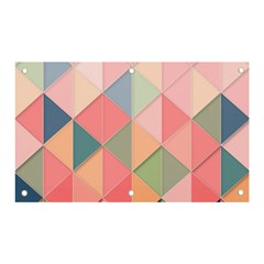 Illustration Pink Background Geometric Triangle Banner And Sign 5  X 3  by Wegoenart