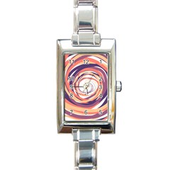 Illustration Colorful Yellow Purple Orange Rectangle Italian Charm Watch by Wegoenart