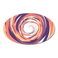 Illustration Colorful Yellow Purple Orange Oval Magnet by Wegoenart