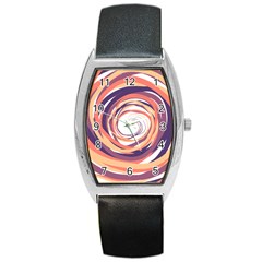 Illustration Colorful Yellow Purple Orange Barrel Style Metal Watch by Wegoenart