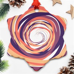 Illustration Colorful Yellow Purple Orange Snowflake Ornament (two Sides) by Wegoenart