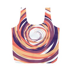 Illustration Colorful Yellow Purple Orange Full Print Recycle Bag (m) by Wegoenart