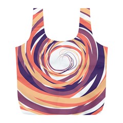 Illustration Colorful Yellow Purple Orange Full Print Recycle Bag (l) by Wegoenart