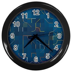 Abstract Art Artistic Celebration Wall Clock (black) by Wegoenart