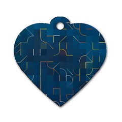 Abstract Art Artistic Celebration Dog Tag Heart (two Sides) by Wegoenart