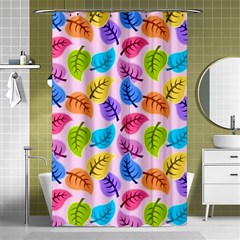 Pattern Illustration Background Abstract Leaves To Dye Shower Curtain 48  X 72  (small)  by Wegoenart