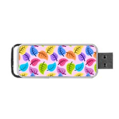 Pattern Illustration Background Abstract Leaves To Dye Portable Usb Flash (one Side) by Wegoenart