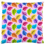 Pattern Illustration Background Abstract Leaves To Dye Large Flano Cushion Case (One Side) Front