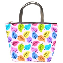 Pattern Illustration Background Abstract Leaves To Dye Bucket Bag by Wegoenart