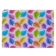 Pattern Illustration Background Abstract Leaves To Dye Cosmetic Bag (xxl) by Wegoenart