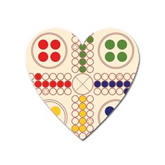 Ludo Game Heart Magnet by Wegoenart