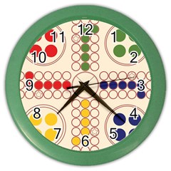 Ludo Game Color Wall Clock by Wegoenart