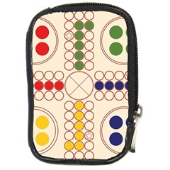 Ludo Game Compact Camera Leather Case by Wegoenart