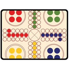 Ludo Game Fleece Blanket (large)  by Wegoenart