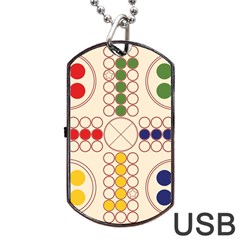 Ludo Game Dog Tag Usb Flash (one Side) by Wegoenart