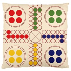 Ludo Game Standard Flano Cushion Case (one Side) by Wegoenart