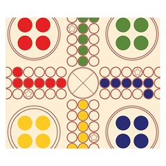 Ludo Game Double Sided Flano Blanket (small)  by Wegoenart