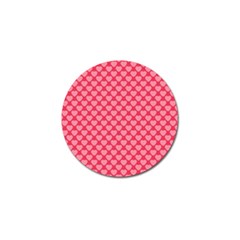 Valentine Lobe Hearts Background Seamless Tile Golf Ball Marker by Wegoenart