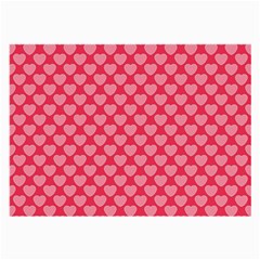 Valentine Lobe Hearts Background Seamless Tile Large Glasses Cloth (2 Sides) by Wegoenart