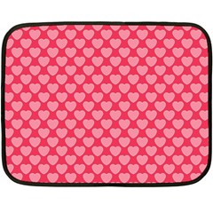 Valentine Lobe Hearts Background Seamless Tile Double Sided Fleece Blanket (mini)  by Wegoenart