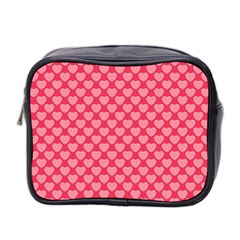 Valentine Lobe Hearts Background Seamless Tile Mini Toiletries Bag (two Sides) by Wegoenart