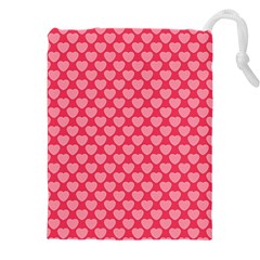 Valentine Lobe Hearts Background Seamless Tile Drawstring Pouch (5xl) by Wegoenart