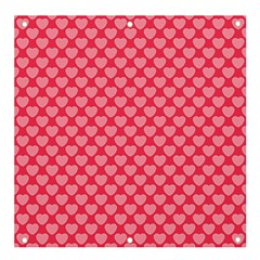 Valentine Lobe Hearts Background Seamless Tile Banner And Sign 4  X 4 