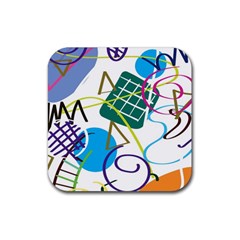 Abstract Pattern Rubber Coaster (square)