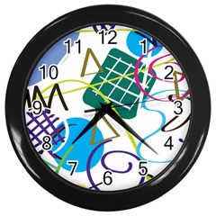 Abstract Pattern Wall Clock (black) by Wegoenart