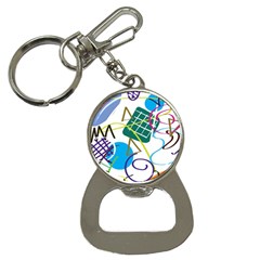 Abstract Pattern Bottle Opener Key Chain by Wegoenart