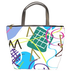 Abstract Pattern Bucket Bag by Wegoenart