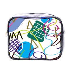 Abstract Pattern Mini Toiletries Bag (one Side) by Wegoenart