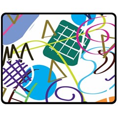 Abstract Pattern Double Sided Fleece Blanket (medium)  by Wegoenart