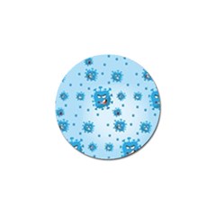 Illustration Virus Pattern Golf Ball Marker (4 Pack) by Wegoenart