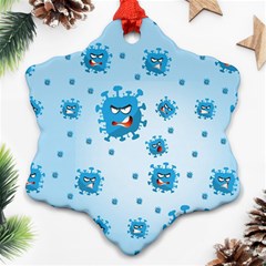 Illustration Virus Pattern Snowflake Ornament (two Sides) by Wegoenart