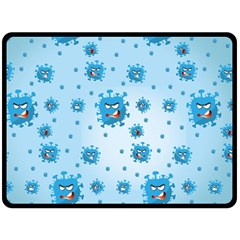 Illustration Virus Pattern Double Sided Fleece Blanket (large)  by Wegoenart