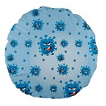 Illustration Virus Pattern Large 18  Premium Flano Round Cushions Back