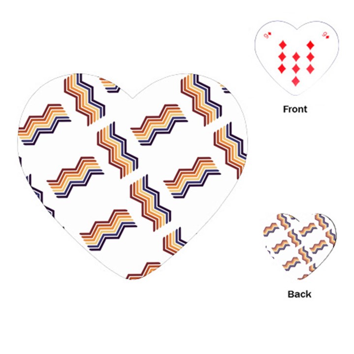 Illustration Abstract-art Diagonal Stripe Stripes Playing Cards Single Design (Heart)