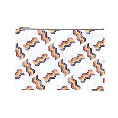 Illustration Abstract-art Diagonal Stripe Stripes Cosmetic Bag (large) by Wegoenart