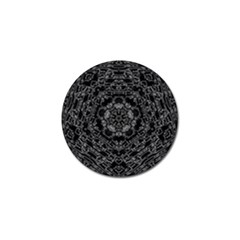 Illustration Black White Rosette Mandala Ornament Wallpaper Golf Ball Marker by Wegoenart