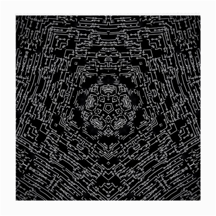 Illustration Black White Rosette Mandala Ornament Wallpaper Medium Glasses Cloth