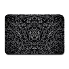 Illustration Black White Rosette Mandala Ornament Wallpaper Plate Mats by Wegoenart