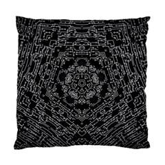 Illustration Black White Rosette Mandala Ornament Wallpaper Standard Cushion Case (two Sides) by Wegoenart